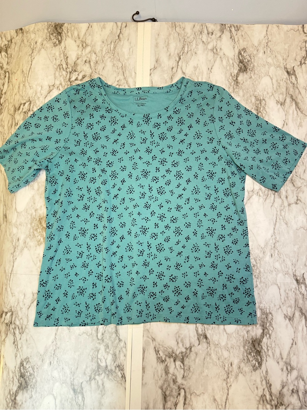 L.L.Bean Women’s Short Sleeve Floral Print Top XL Petite